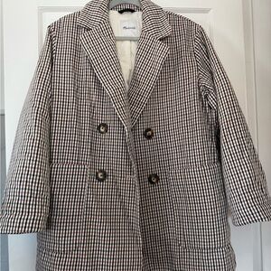 Madewell - Quilted Plaid Double-Breasted Women's Coat